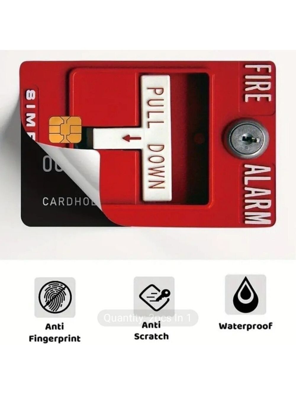 Set of 2 fire alarm credit card skin